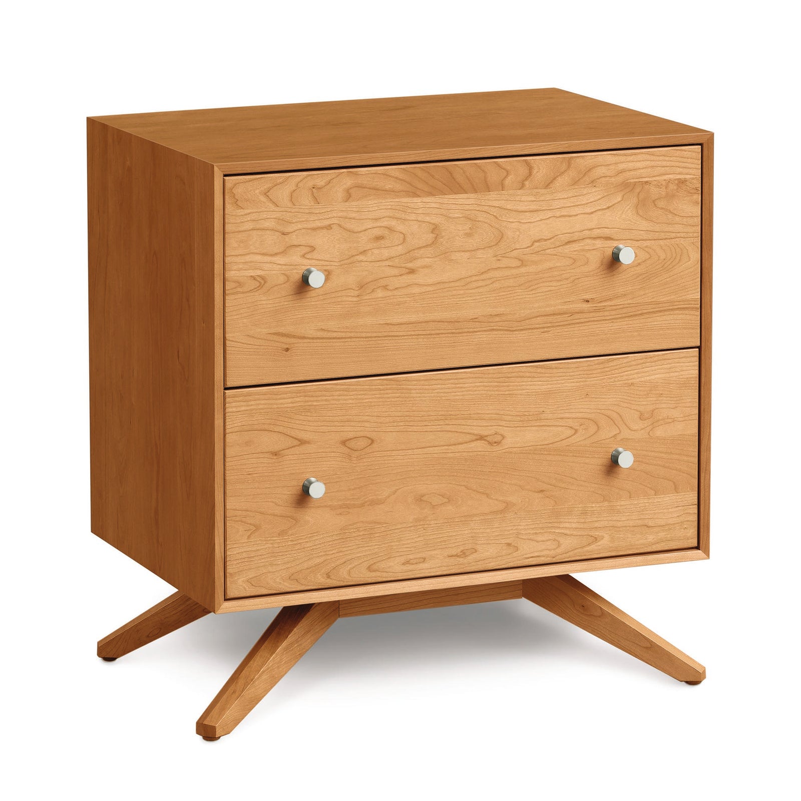 Astrid Cherry 2-Drawer Nightstand